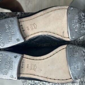 Capezio Black Leather Tap Shoes with Silver Taps